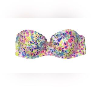 Victoria's Secret Multicolor Strapless Bikini Top Size 34C